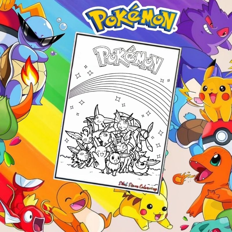 

Kertas Mewarnai Anak Tema Pokemon V2 / Kertas Gambar (10 Lembar) / Kertas Mewarnai Anak TK / PAUD / SD