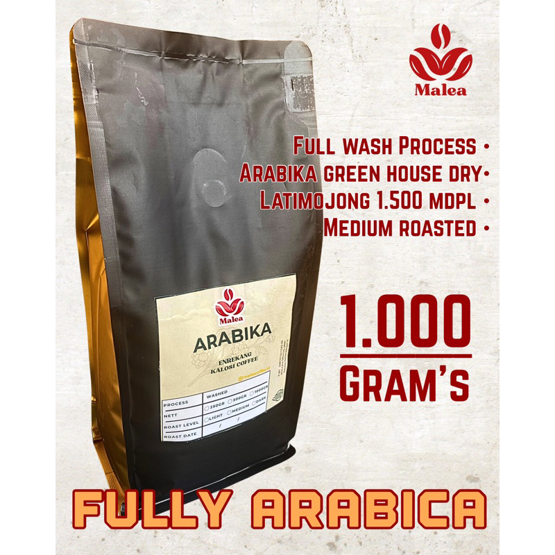 

Kopi Arabika Kalosi Enrekang Roast bean 1 KG (Sorted, Full Wash)