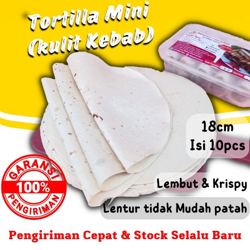 

Tortilla Mini Katering Ukuran 17 cm isi 10 lembar Tortila Kulit Bahan Daging Kebab Premium Bisa untuk Tacos Nachos Libanes Halal Murah