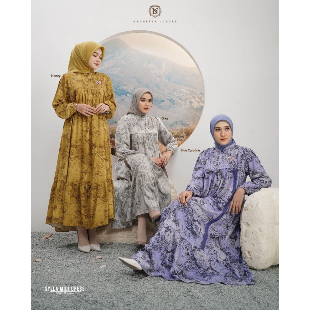 GAMIS TERBARU// SYLLA MIDI NADHEERA LUXURY TERBARU //GAMIS NADHEERA LUXURY//NADHEERA LUXURY//DRESS T