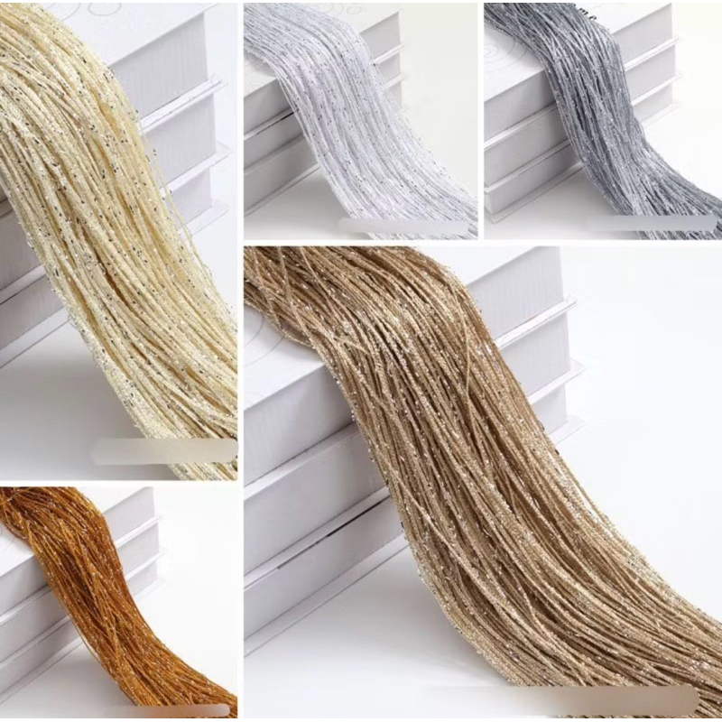 tirai benang gliter dekorasi