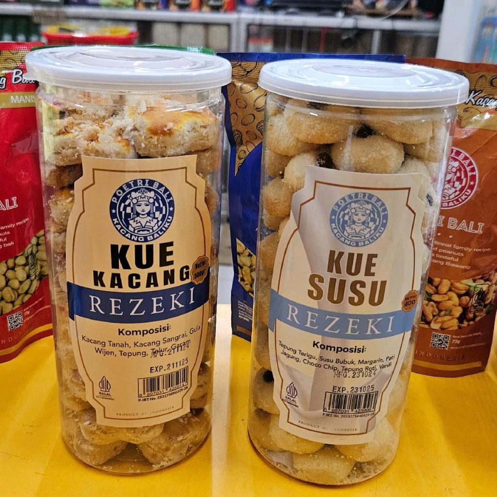 

REZEKI JAR TOPLES - POETRI KUE KACANG 500GR 425914- KUE SUSU 400GR 423996/ KUE REJEKI PUTRI BALI