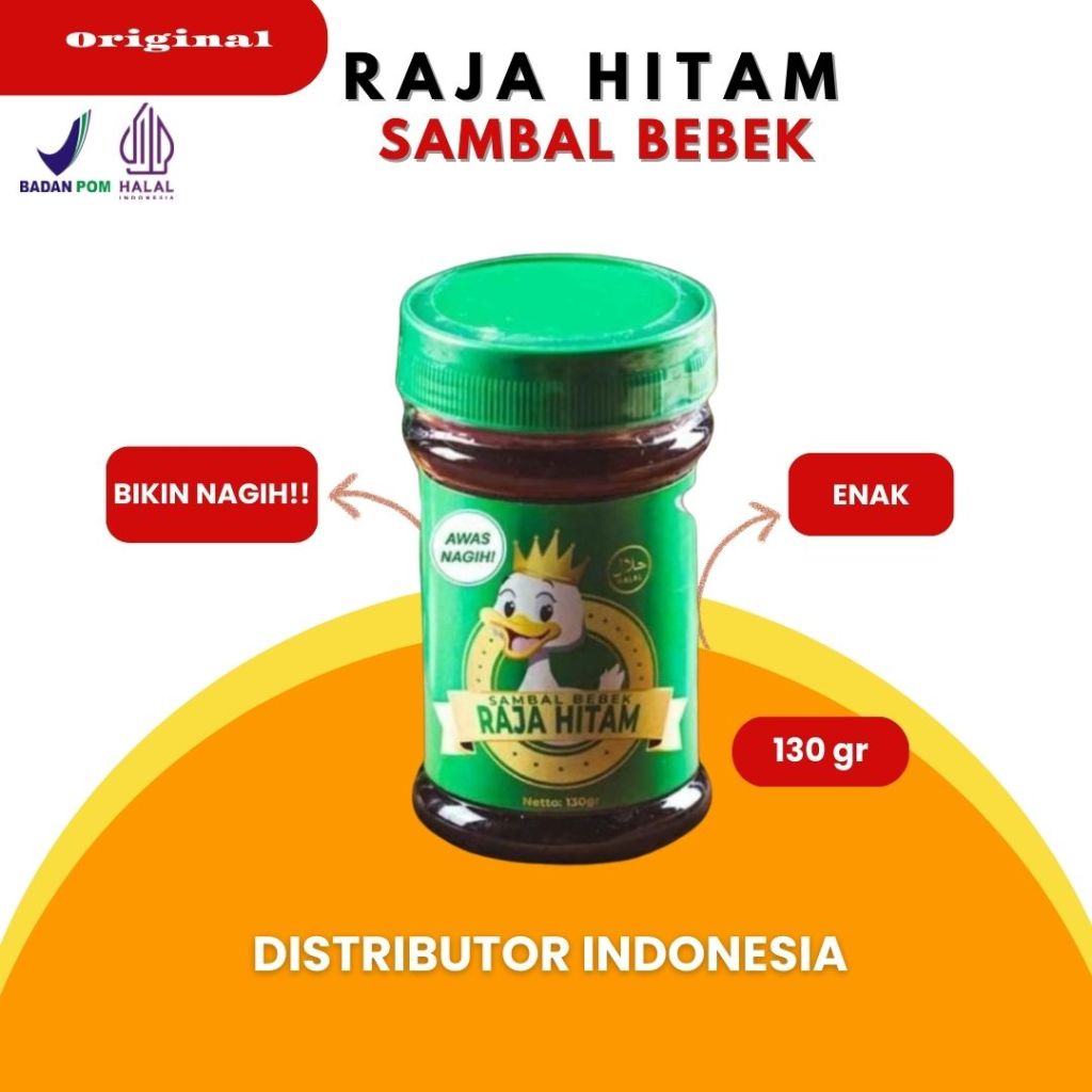 

[BISA COD + GARANSI] [FREE JAHE] SAMBAL BEBEK RAJA HITAM 100% HALAL