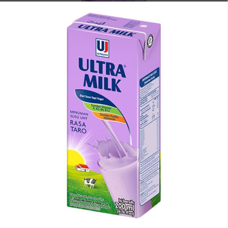 

Ultra Milk Susu UHT Taro Kotak 200 ml