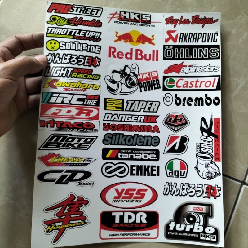 STIKER SPONSOR RACING | SRIKER PACK LOGO BRAND RACING | SRIKER HEREX RACING | STIKER MOTOR SPONSOR R
