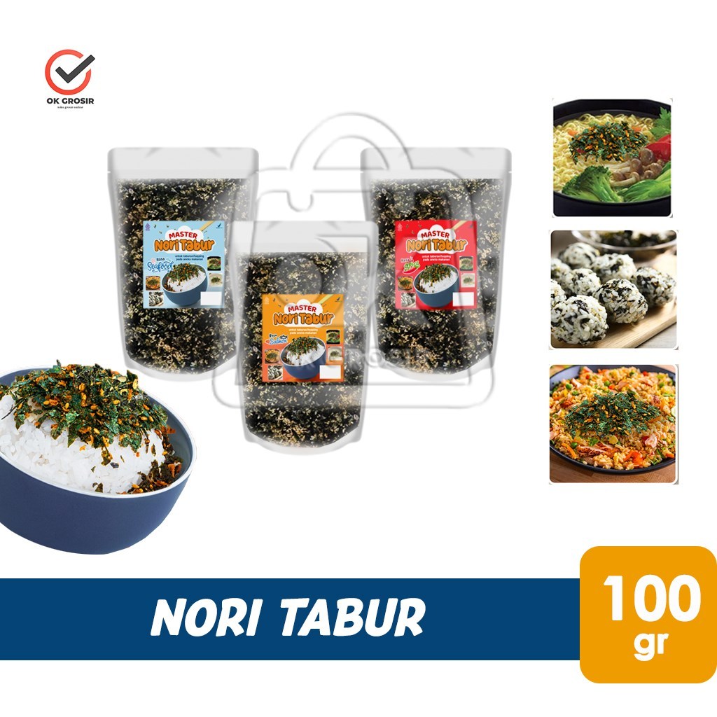 

Nori Tabur Furikake Master Topping Nasi Seaweed Flakes (100gr)