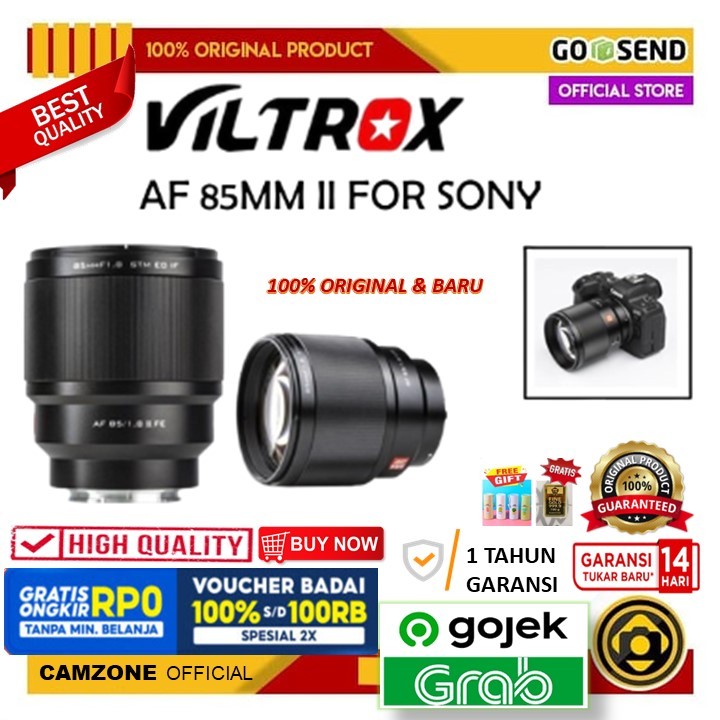 Viltrox AF 85mm f/1.8 FE II for Sony E Viltrox AF 85mm f1.8 Lensa Kamera - Resmi