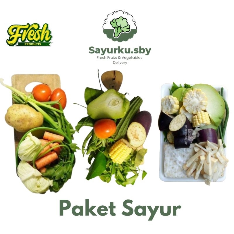 

Sayurku.Sby (Bisa kirim instan) Paket Sayur Fresh SOP/ ASEM / LODEH Products PREMIUM 1 PACK