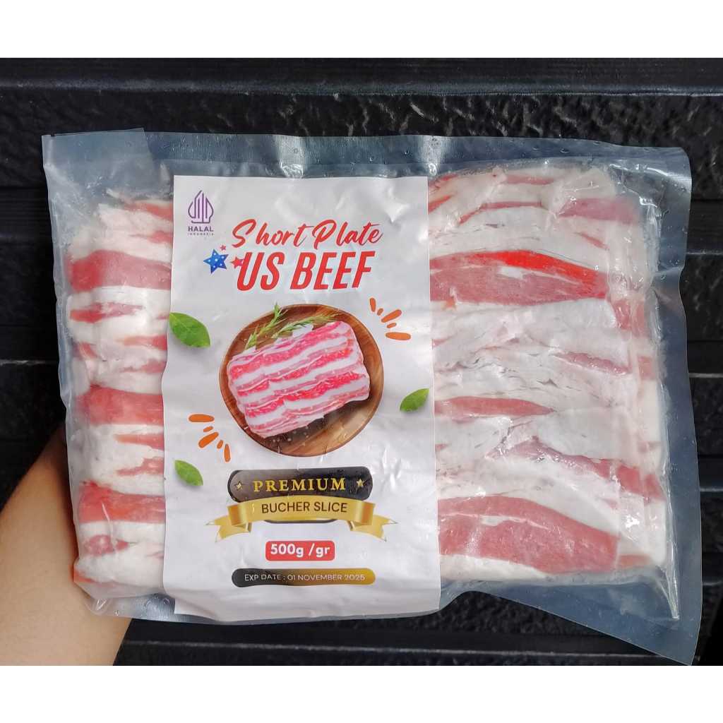 

Short Plate US Beef 500gr PREMIUM | Slice US Short Plate | Daging Slice Sapi (HALAL)
