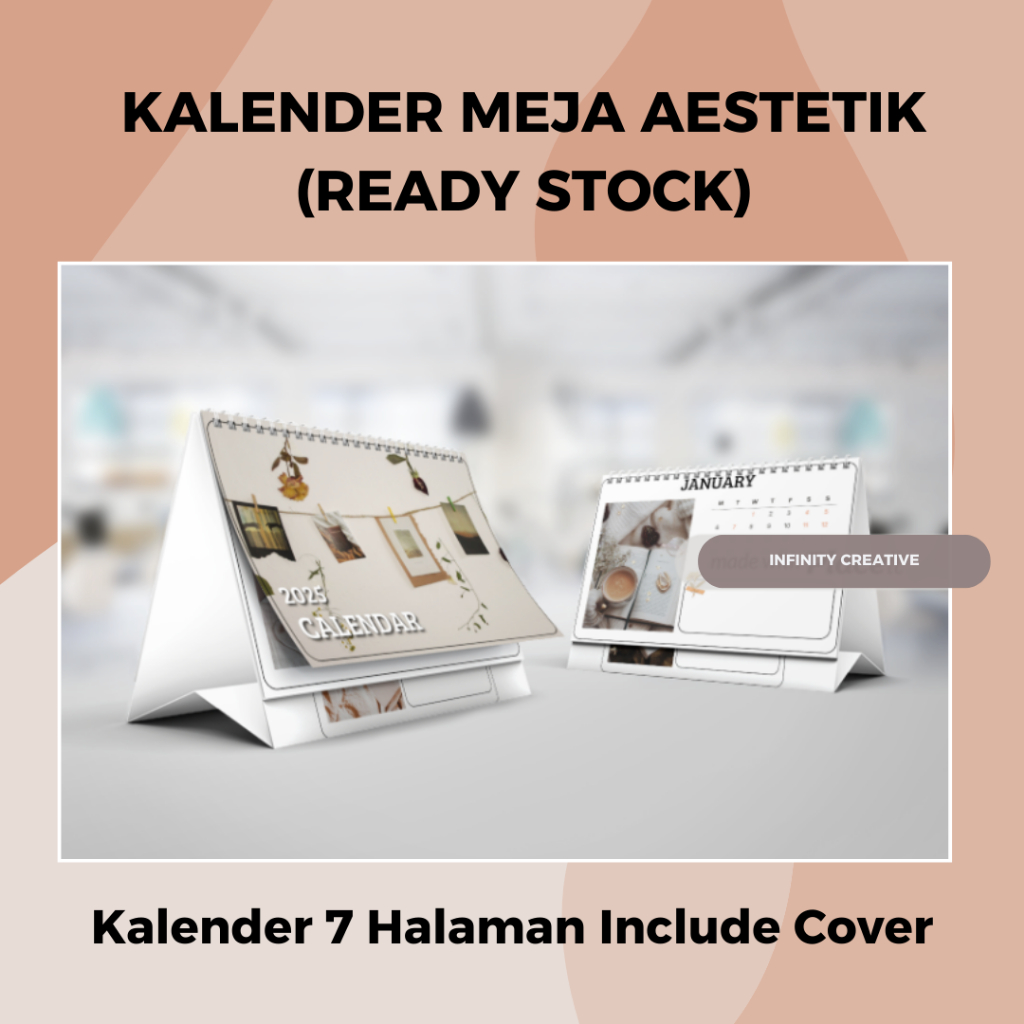 

Kalender Aestetik 2025 - Kalender Meja - Hard Cover - Tebal - Ready Stock (7 Halaman Include Cover)