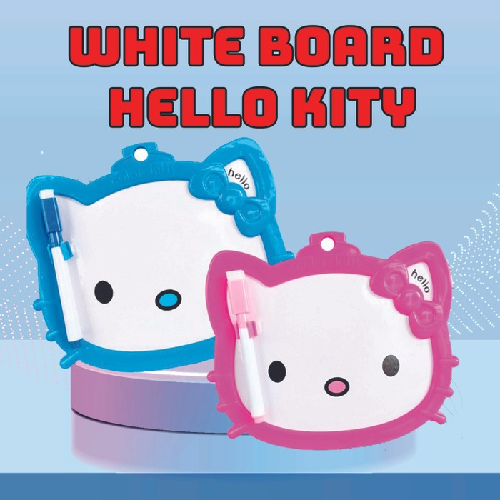 

[ Aurorashop88 ] Papan Tulis White Board + Spidol Penghapus Marker Eraser Karakter Lucu Unyu Kepala Hello Kitty