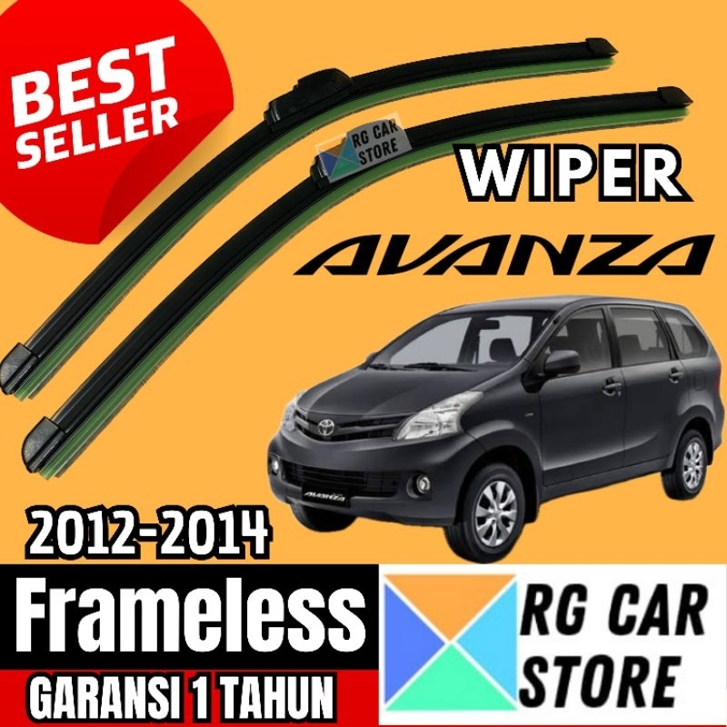 Wiper Depan Mobil Avanza 2012-2014 Frameless Full Karet Flatmoon Original