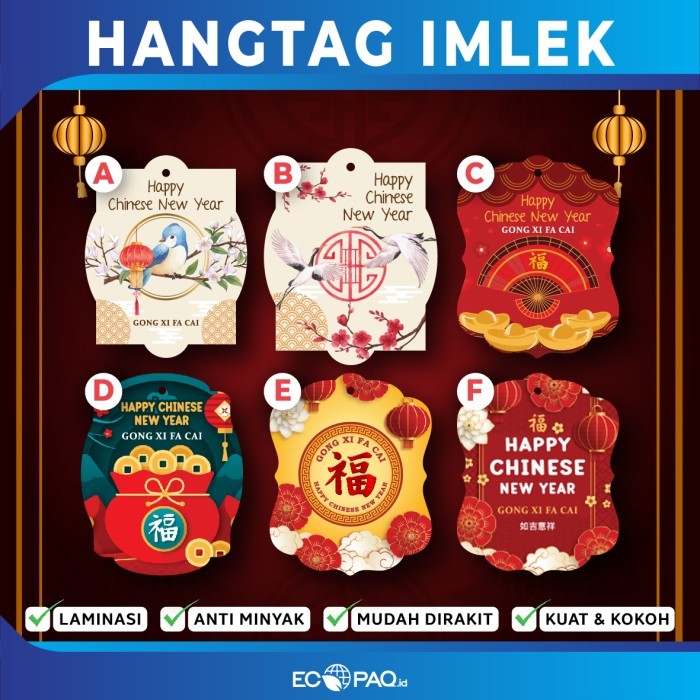 

Hangtag IMLEK - Hang Tag - Aksesoris Chinese New Year- IML 2 (40pcs)