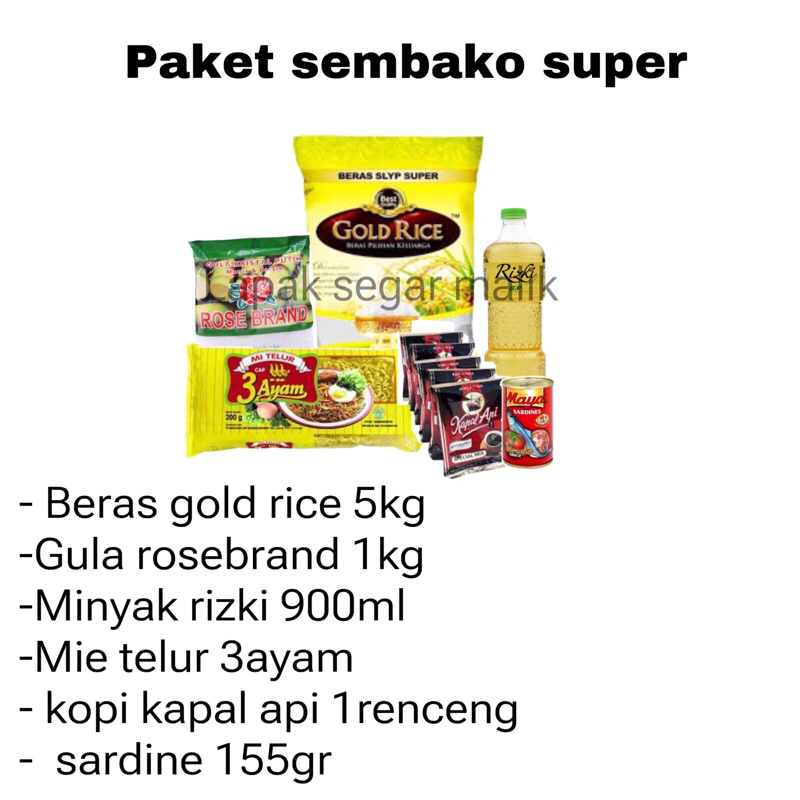 

LAPAK SEGAR PAKET SEMBAKO SUPER