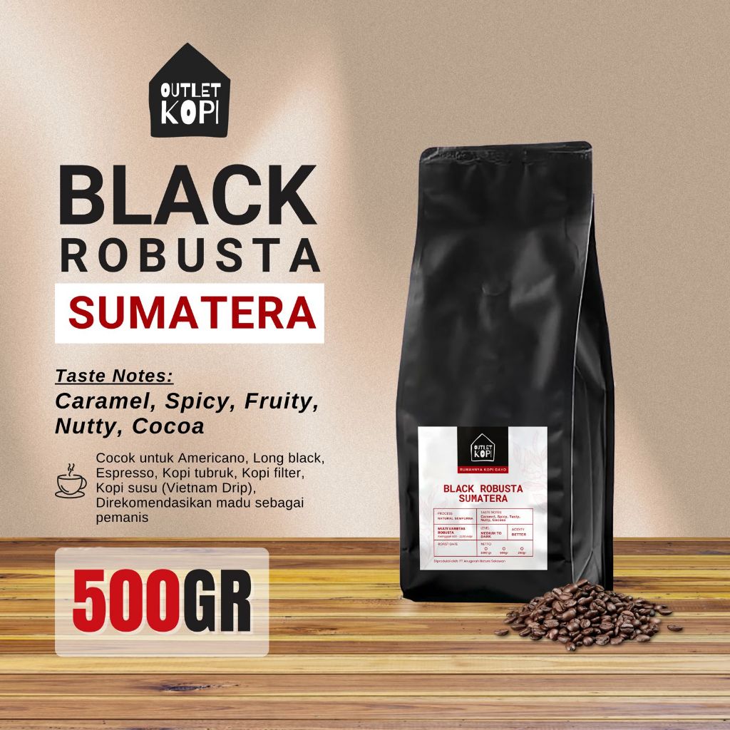 

KOPI GAYO ROBUSTA BLACK SUMATERA 500G