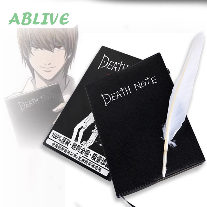 Buku Death Note / Buku Tulis Death Note Bergaris / Buku Catatan Death Note Dengan Pena Bulu Anime Co