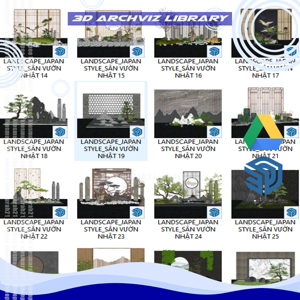 71 Landscape Sketchup Model Asset Library