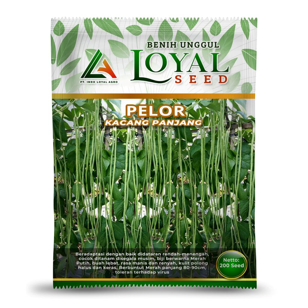 BENIH KACANG PANJANG MERAH PUTIH UNGGUL PELOR 200 BUTIR CAP LOYAL SEED