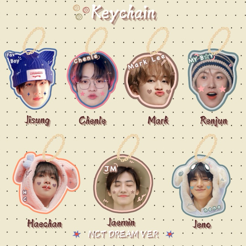 [READY STOCK] KEYCHAIN NCT DREAM | KEYCHAIN KPOP | GANTUNGAN TAS | Jeno / Jaemin / Haechan / Mark / 