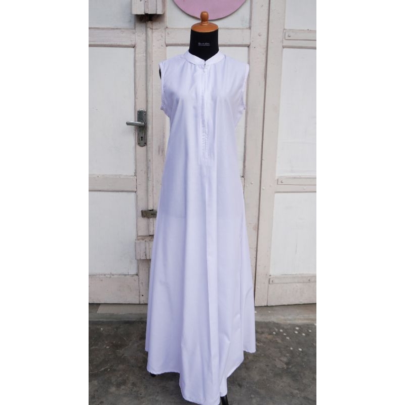 Gamis Inner (Tanpa Lengan) Putih | Rumat Aisha
