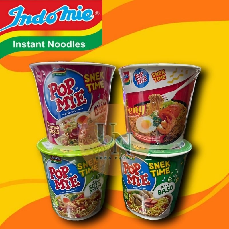 

Pop Mie Mini Snek Time Varian Rasa Ayam Bawang, Baso, Soto Ayam, dan Mi Goreng