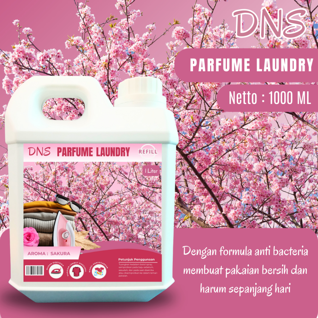 PROMO DNS Parfum Laundry Sakura - Parfum Laundry paling Best Seller - Pewangi Pakaian Aroma Sakura -