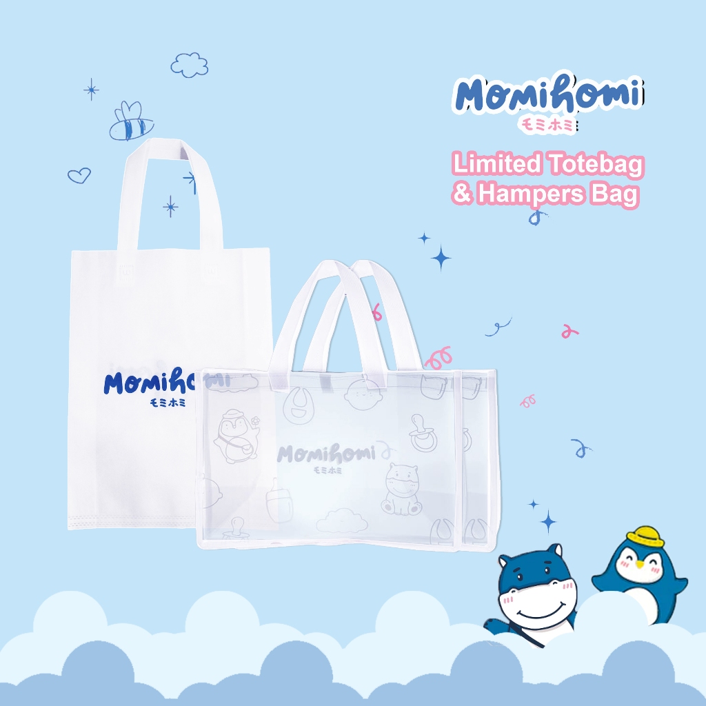 MOMI HOMI Hampers Bag Tas Kado Hadiah Ibu Bayi New Born Hand Bag Goodie Bag Tas Hamper Tas Mika Kant