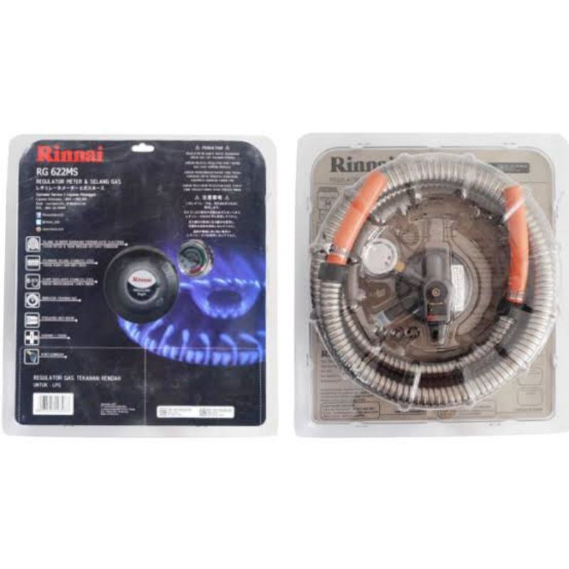RINNAI paket selang dan regulator gas RG-622RMS