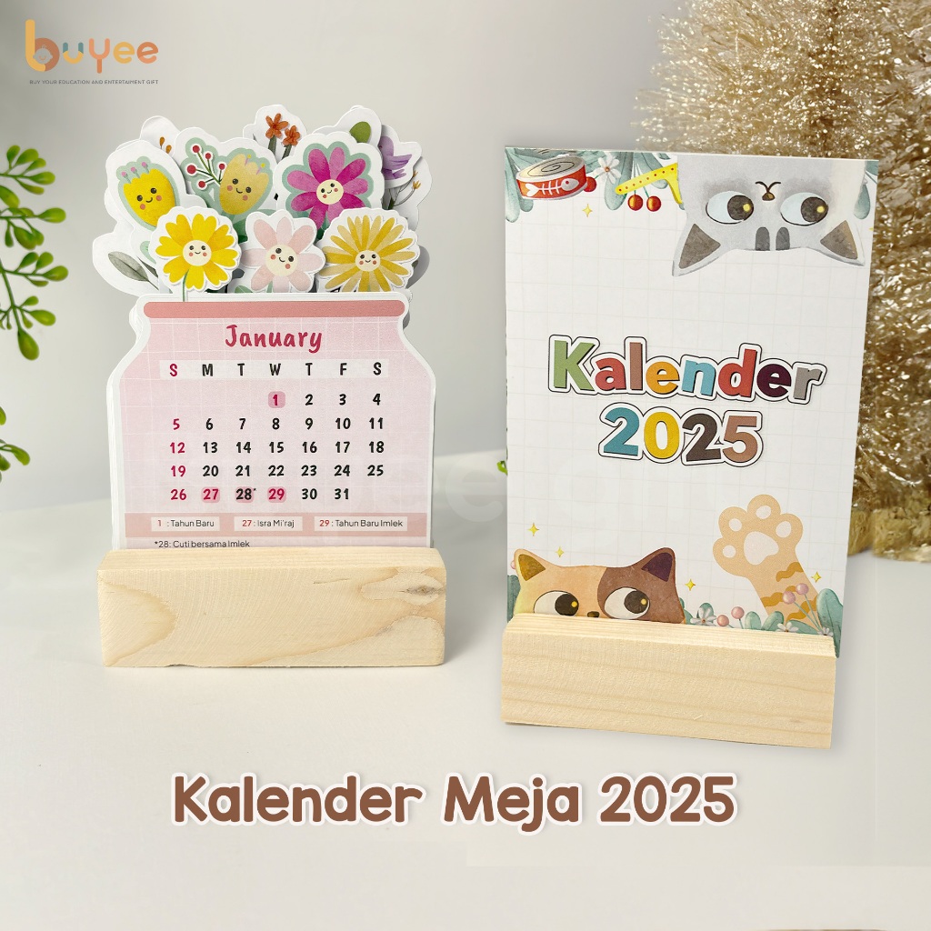 

BUYEE GIFT - Kalender Meja Aesthetic 2025 | Kalender Estetik 2025 | Kalender Unik | Kalender 2025