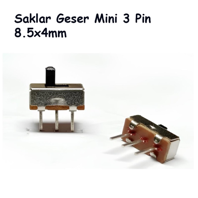 (10pcs) Sakelar saklar switch Geser Mini On-Off Interruptor 12D00 SS12D00 SS12D00-G2 3pin 1P2T Kuali