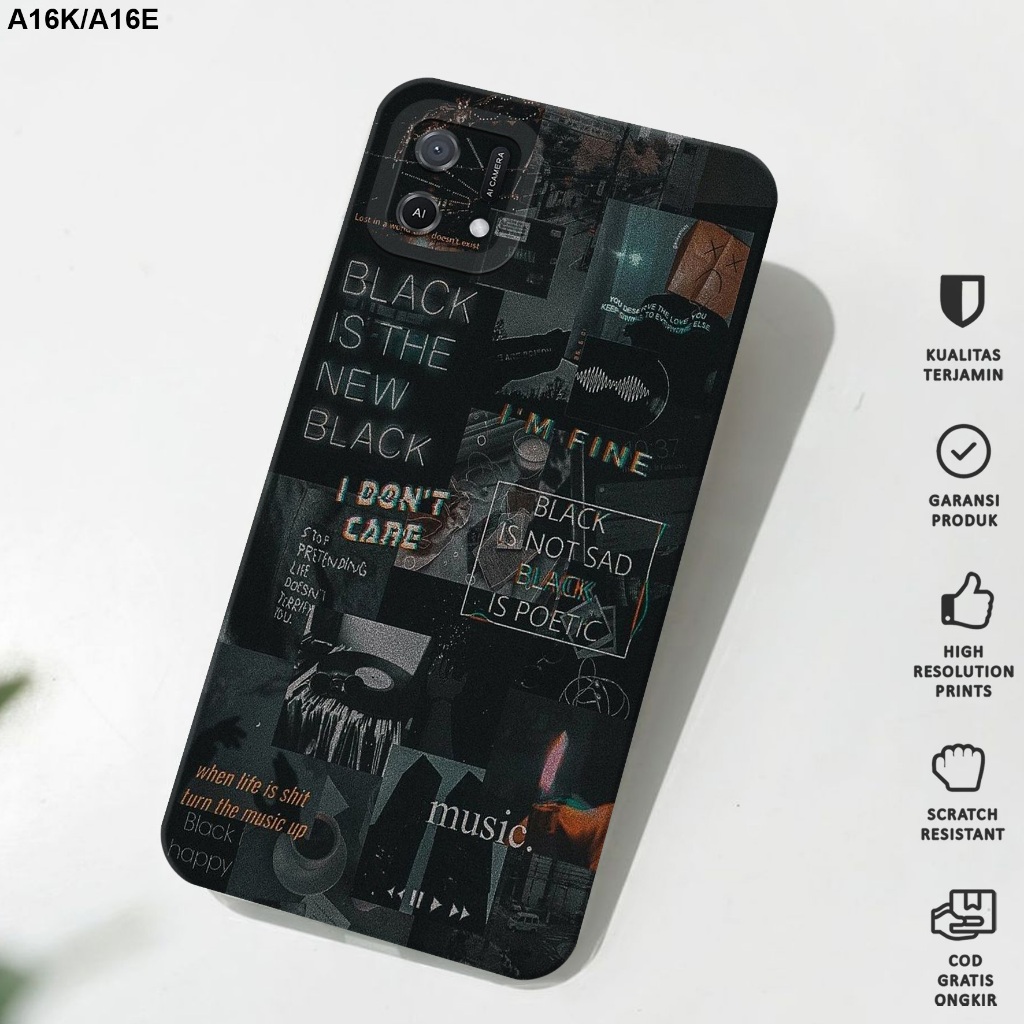 Case Oppo A16K/A16E - Casing Hp Oppo A16K/A16E Motif Aesth - Softcase Oppo A16K/A16E - Softcase Hp O