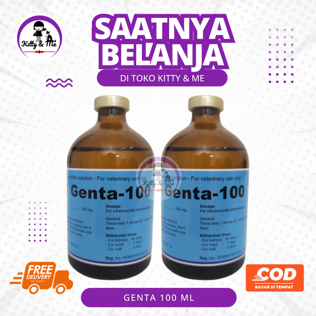 GENTA 100 ML - Obat Hewan Gentamycin