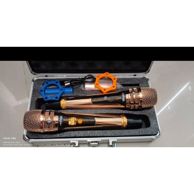 mic wireless double advance 401 microphone advance 401