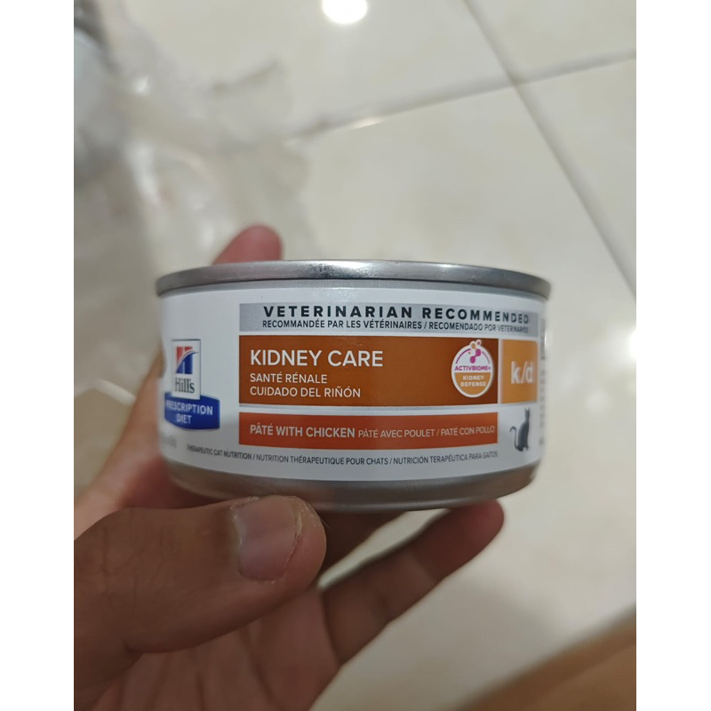 Hills prescripstion kidney care k/d with chicken makanan kucing ginjal kaleng