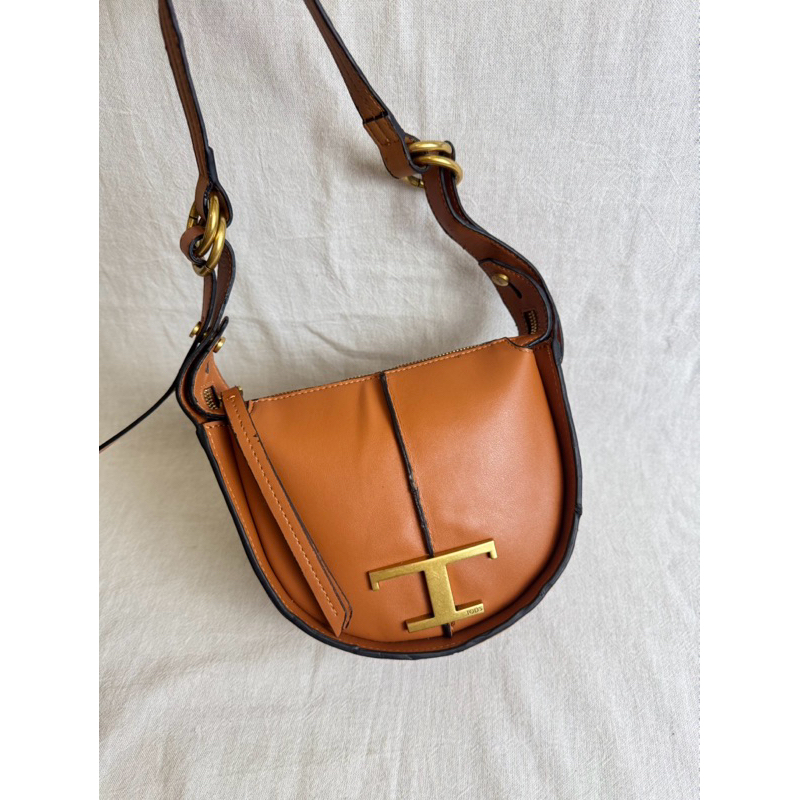 TAS TODS** TIMELESS HOBO BAG LEATHER SMALL PRELOVED BAG BRANDED