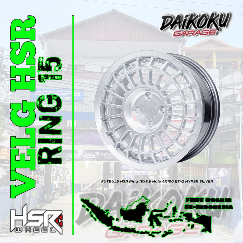 Velg Mobil Concept Retro Classic Hsr Ring 15 (Brio, Jazz, Calya, Yaris) Toko Velg Mobil Banjarmasin