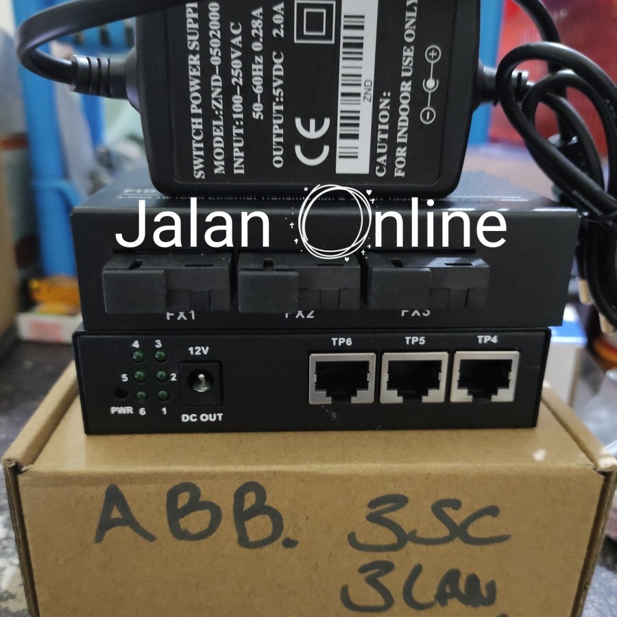 Media Converter 3 fo 3 lan ethernet switch Fiber FO - HTB 3100 - AAB