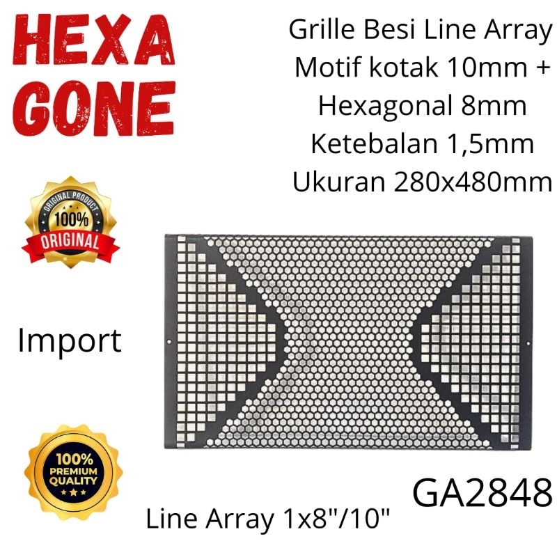 Grille ram speaker line array besi import 1x8"/10"