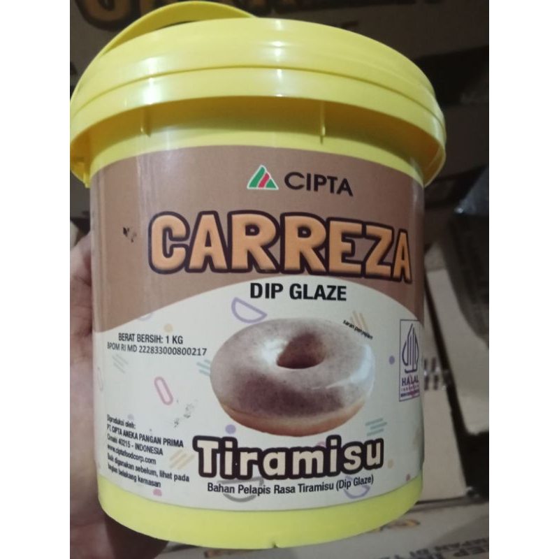 

Carezza Dip Glaze 1kg Rasa Tiramisu Harga Ekonomis Untuk Donat dan Roti Bakar