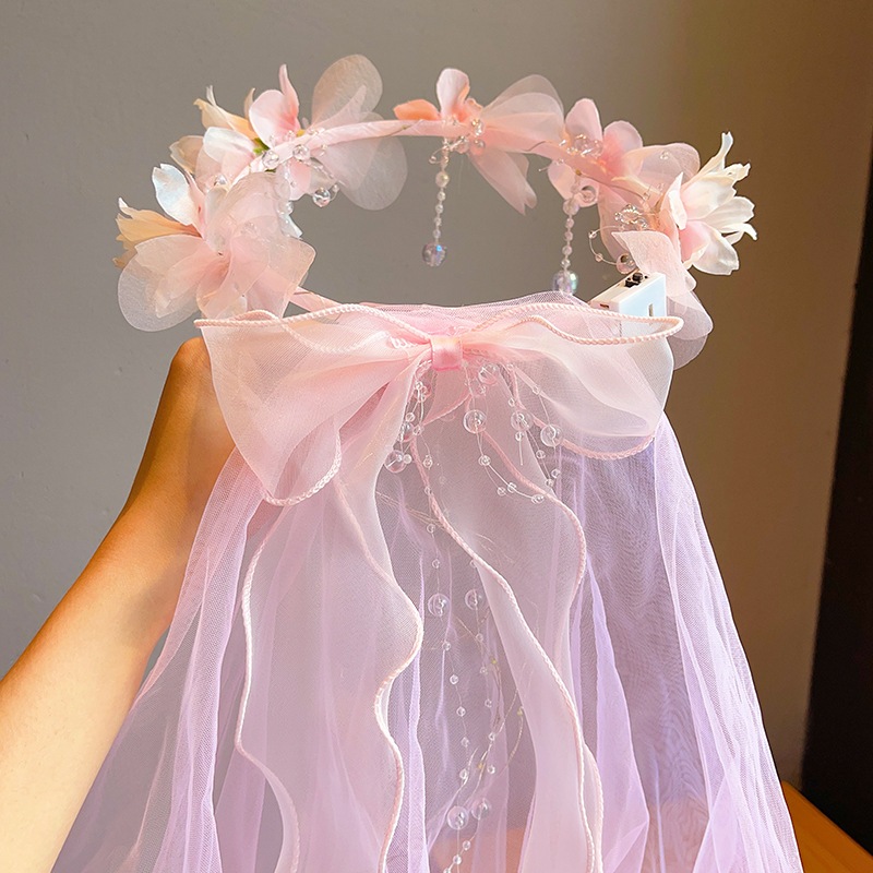 Bando Slayer Anak - Veil Headband Aksesoris Ultah Ulangtahun