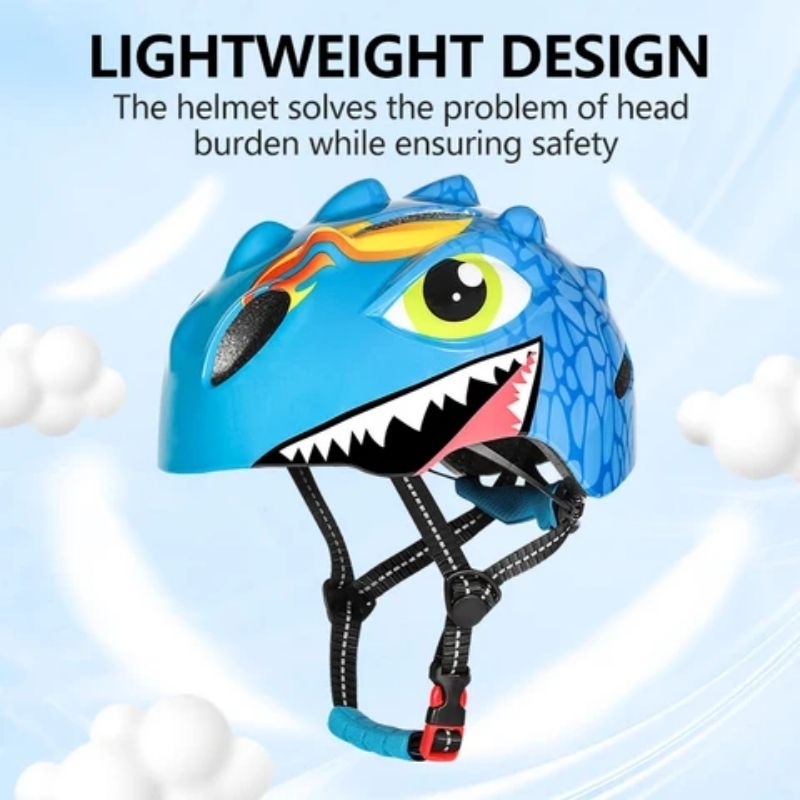 Helm sepeda dinosaurus anak-anak, CPSC bersertifikat paling nyaman untuk anak-anak helm sepeda helm 