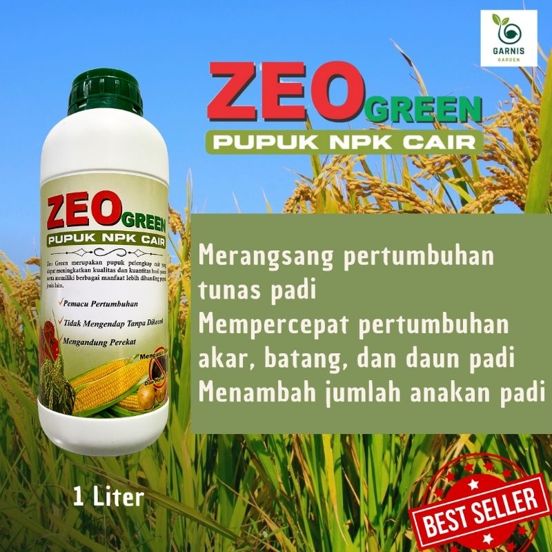 Pupuk NPK Cair Penyubur Padi Jagung dan Hortikultura Zeo Green 1 Liter