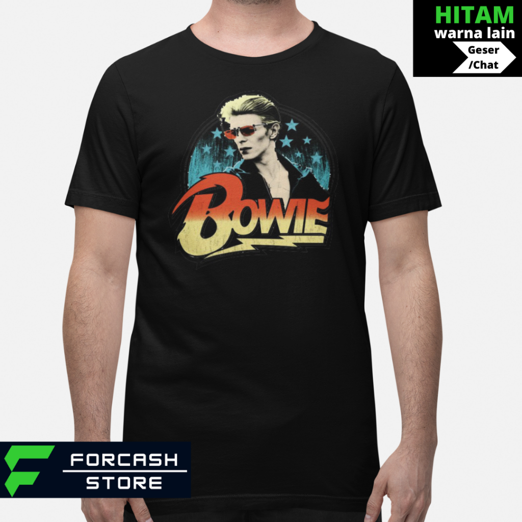 Kaos Band DAVID BOWIE 3 | Kaos Musik | Kaos BigSize Jumbo S-7xl | Kaos Premium | Kaos Anak Ready