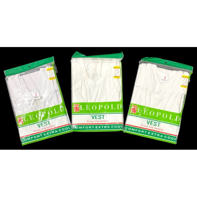 Singlet Pria Dewasa LEOPOLD Putih - Kaos Dalam Pria Katun