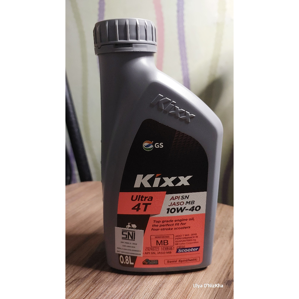 Oli Kixx Ultra 4T Untuk Mesin Motor Scooter Matic 10w 40 SL Semi Synthetic 0,8L