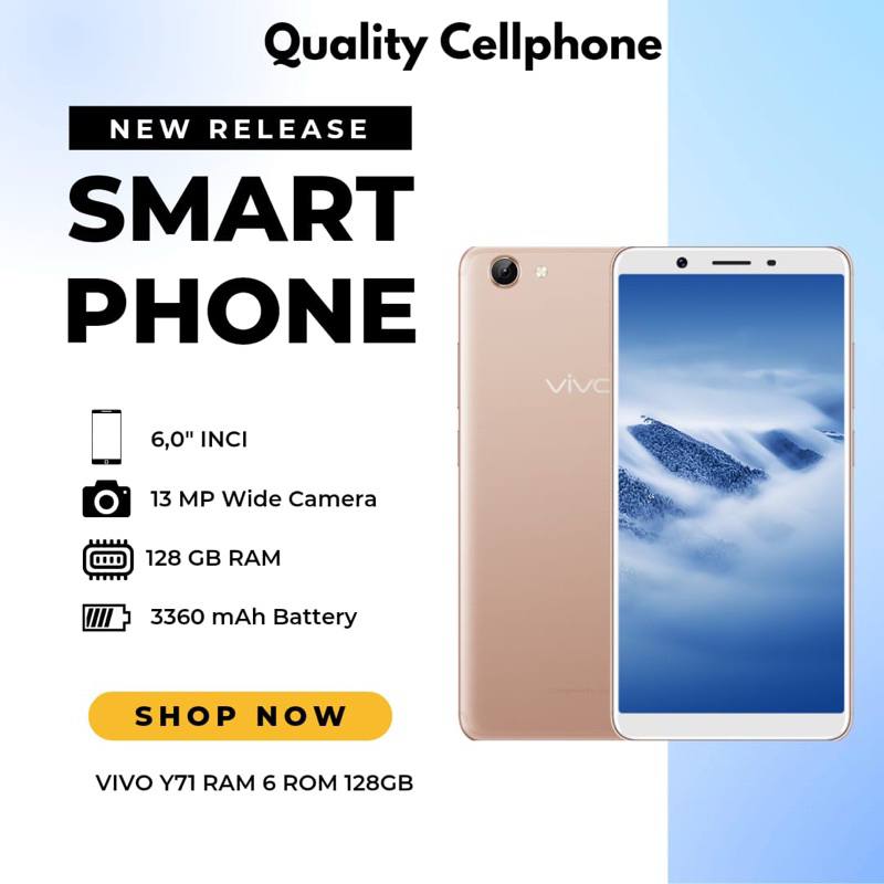 VIVO Y71 RAM 6/128GB GARANSI 12 BULAN