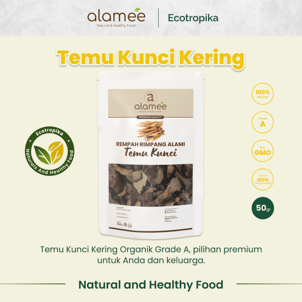 

Temu Kunci Kering Fingerroot Rempah Rimpang Alami Iris Bumbu Seasoning Masakan Masak Kemasan 50 gram
