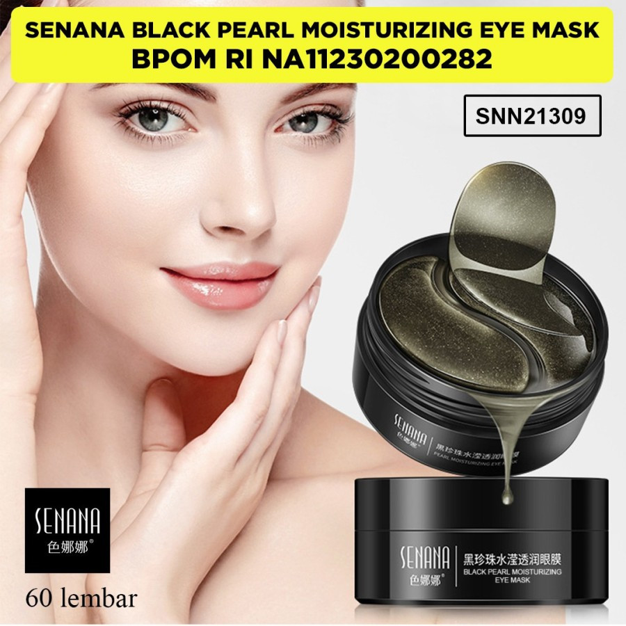 

SENANA Eye Mask Hydrating Moisturizing Masker Mata Anti Aging 60 lembar Varian Black Pearl BPOM