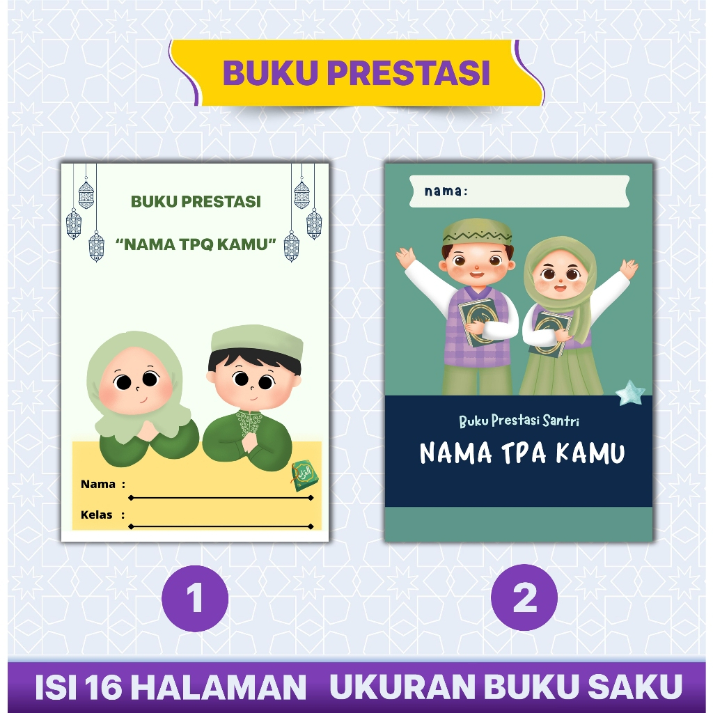 

BUKU PRESTASI SANTRI CUSTOM NAMA LEMBAGA