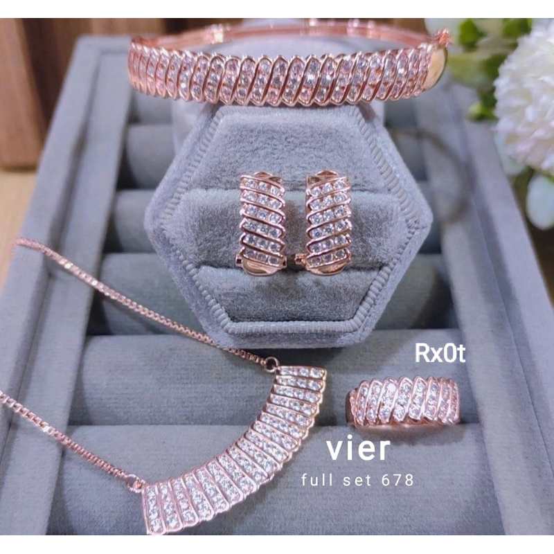 Tura berlian plat paket set super cantik seperti asli